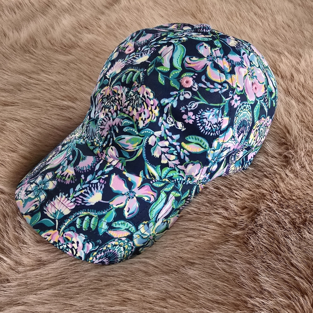 Lilly Pulitzer Floral Baseball Cap Hat NWOT